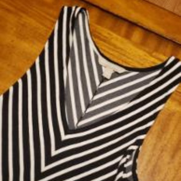 Banana Republic Chevron Striped Fit & Flare Dress - Picture 4 of 8